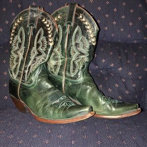 Teal Justin Cowboy Boots